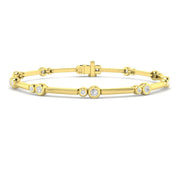 Platinum Lab Grown Diamond Station Bracelet in 10K/14K gold and platinum with certified lab-grown or natural diamonds