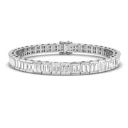 Elegant Lab Grown Baguette Diamond Tennis Bracelet in 10K/14K gold and platinum with certified lab-grown or natural diamonds
