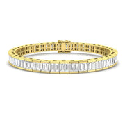 Elegant Lab Grown Baguette Diamond Tennis Bracelet in 10K/14K gold and platinum with certified lab-grown or natural diamonds