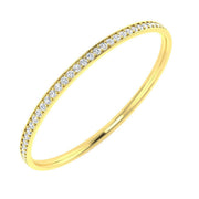 Premium Platinum Natural Round Cut Prong Set Diamond Eternity Bangle with Hinged Box Lock in 10K/14K gold and platinum with certified lab-grown or natural diamonds