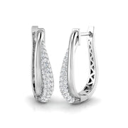0.75 Carat Natural/Lab-Grown Round Diamond Hoop Earring in Gold - UK Hallmarked in 10K/14K gold and platinum with certified lab-grown or natural diamonds