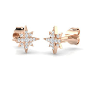 Best 0.10Ct Diamond North Star Stud Earrings in Perfect Gift in 10K/14K gold and platinum with certified lab-grown or natural diamonds