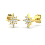 Best 0.10Ct Diamond North Star Stud Earrings in Perfect Gift in 10K/14K gold and platinum with certified lab-grown or natural diamonds