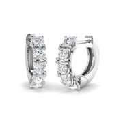 Hoop Earrings 1 Ct Classic Round Diamond in 10K/14K gold and platinum with certified lab-grown or natural diamonds