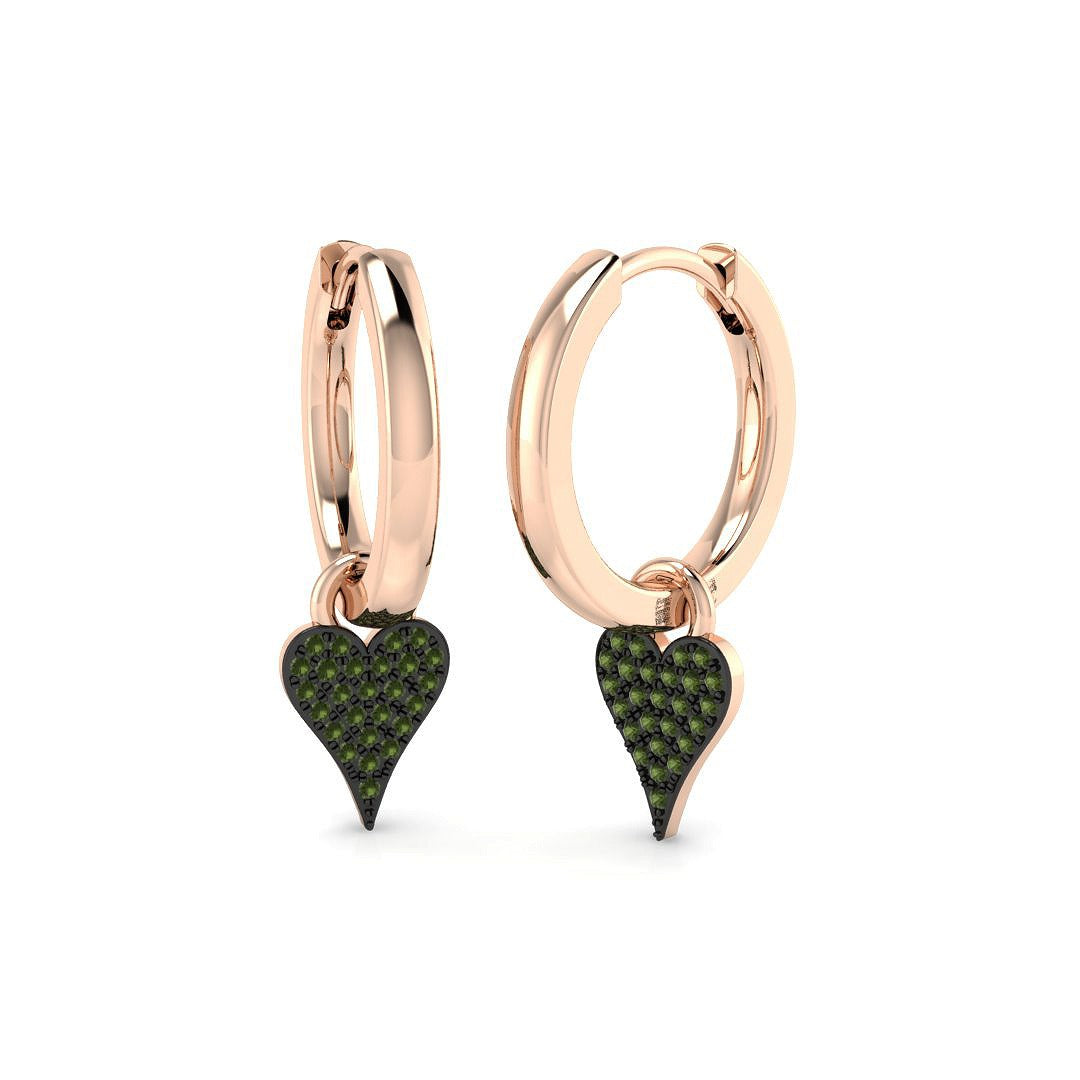 Luysy Heart Gold Diamond Earrings - 0.15ct Luxury Jewelry in 10K/14K gold and platinum with certified lab-grown or natural diamonds