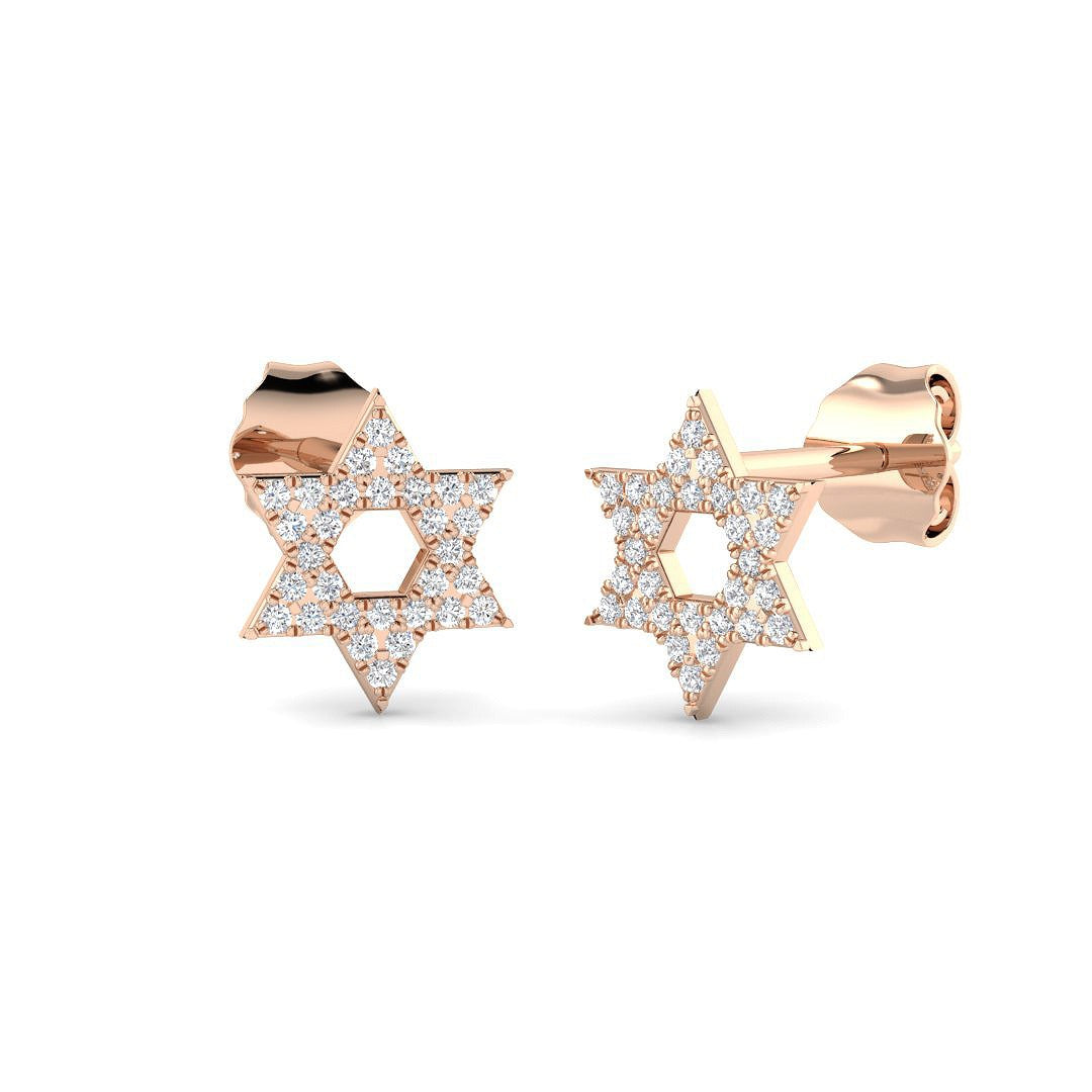 Gold Diamond Earrings - Elegant 0.1ct Shape Jewelry Accessory in 10K/14K gold and platinum with certified lab-grown or natural diamonds