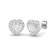Natural/Lab Grown Diamond Halo Earring /Hallmarked in 10K/14K gold and platinum with certified lab-grown or natural diamonds