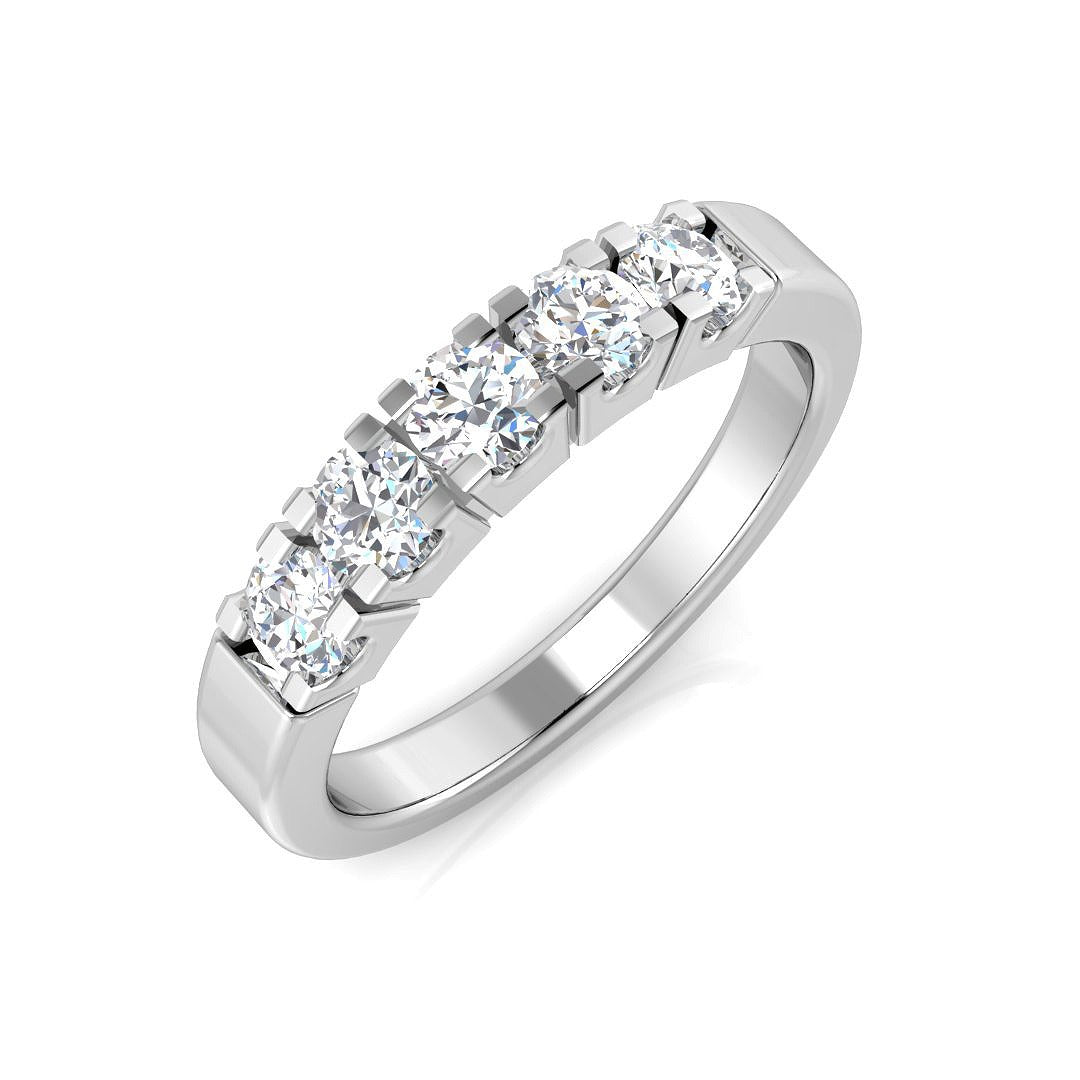 Diamond Tantasson 5 Stone Ring in 10K/14K gold and platinum with certified lab-grown or natural diamonds