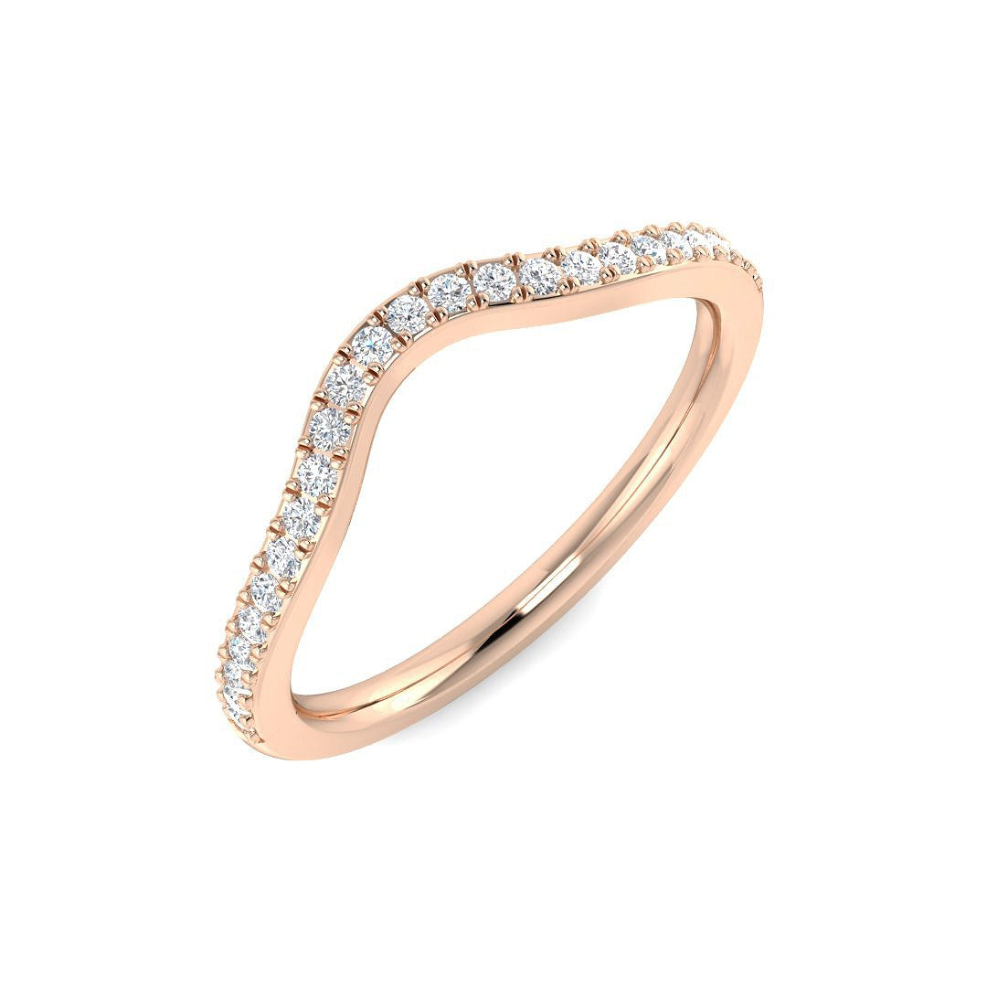 Elegant Diamond Wishbone Ring in 10K/14K gold and platinum with certified lab-grown or natural diamonds