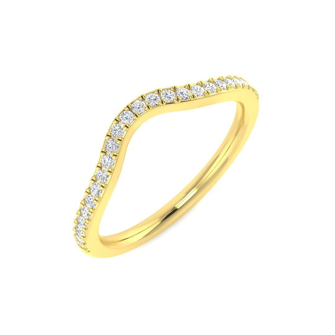 Elegant Diamond Wishbone Ring in 10K/14K gold and platinum with certified lab-grown or natural diamonds