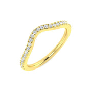 Elegant Diamond Wishbone Ring in 10K/14K gold and platinum with certified lab-grown or natural diamonds