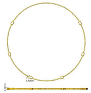 Blue Sapphire & Diamond Tennis Necklace in 10K/14K gold and platinum with certified lab-grown or natural diamonds