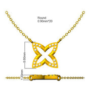 Diamond Flower Necklace in Gold & in 10K/14K gold and platinum with certified lab-grown or natural diamonds
