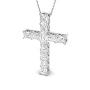 Cross Diamond Pendant Necklace Without Chain in 10K/14K gold and platinum with certified lab-grown or natural diamonds