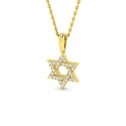 Star Diamond Pendant 0.10ct in 10K/14K gold and platinum with certified lab-grown or natural diamonds