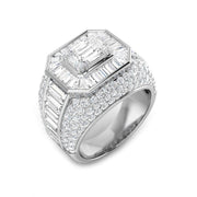 Diamond Bridgend Baguette & Brilliant Ring in 10K/14K gold and platinum with certified lab-grown or natural diamonds