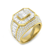 Diamond Bridgend Baguette & Brilliant Ring in 10K/14K gold and platinum with certified lab-grown or natural diamonds