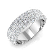 Diamond Half Eternity Ring in 10K/14K gold and platinum with certified lab-grown or natural diamonds