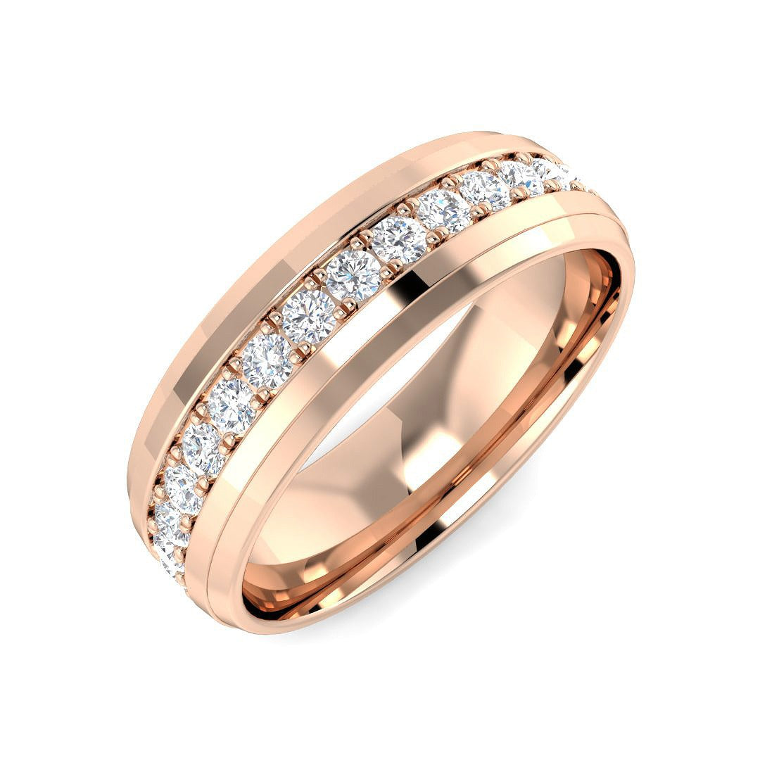 Round Diamond Full Eternity Ring in 10K/14K gold and platinum with certified lab-grown or natural diamonds