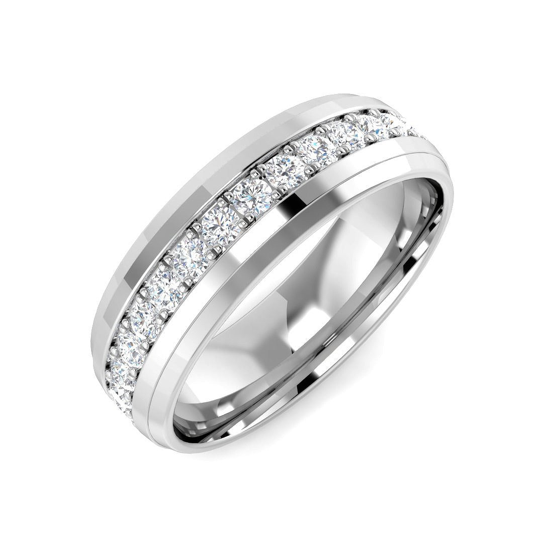 Round Diamond Full Eternity Ring in 10K/14K gold and platinum with certified lab-grown or natural diamonds