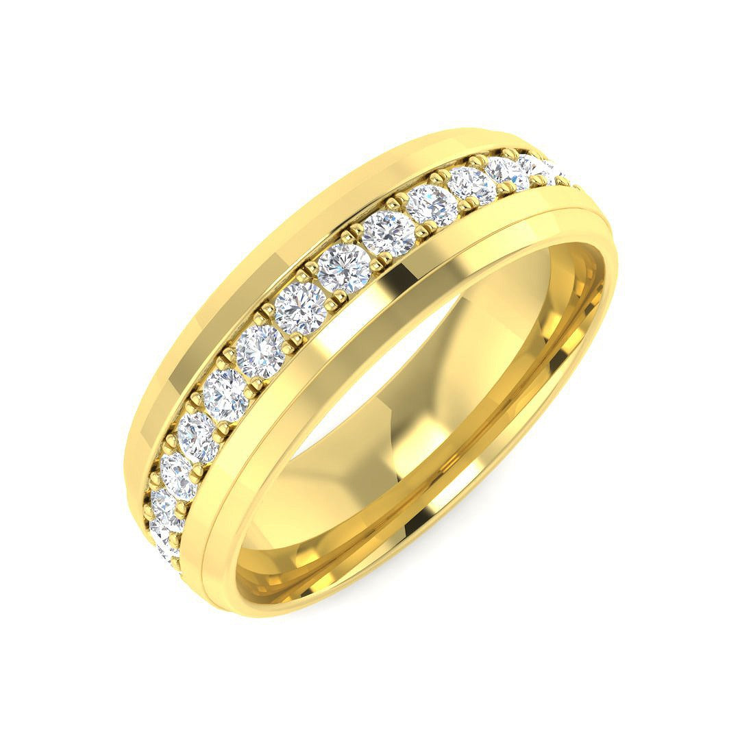 Round Diamond Full Eternity Ring in 10K/14K gold and platinum with certified lab-grown or natural diamonds