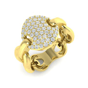 Natural Diamond Fancy Ring in 10K/14K gold and platinum with certified lab-grown or natural diamonds