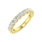 Diamond Half Eternity Ring in 10K/14K gold and platinum with certified lab-grown or natural diamonds