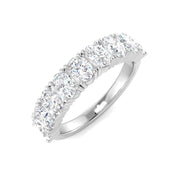 Diamond Half Eternity Ring in 10K/14K gold and platinum with certified lab-grown or natural diamonds