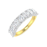 Diamond Half Eternity Ring in 10K/14K gold and platinum with certified lab-grown or natural diamonds