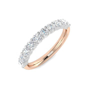 Diamond Half Eternity Ring in 10K/14K gold and platinum with certified lab-grown or natural diamonds