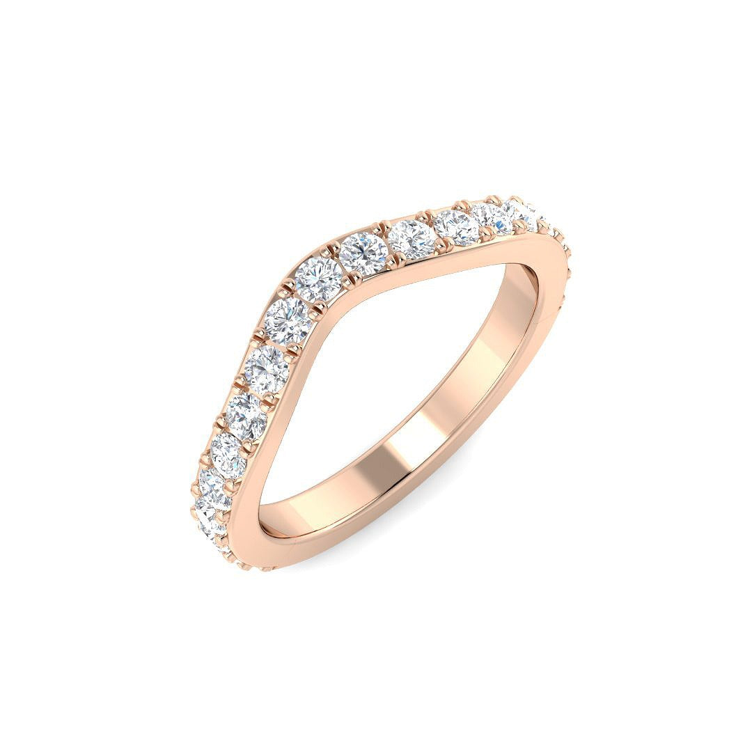 Luxury Diamond Wishbone Ring in 10K/14K gold and platinum with certified lab-grown or natural diamonds