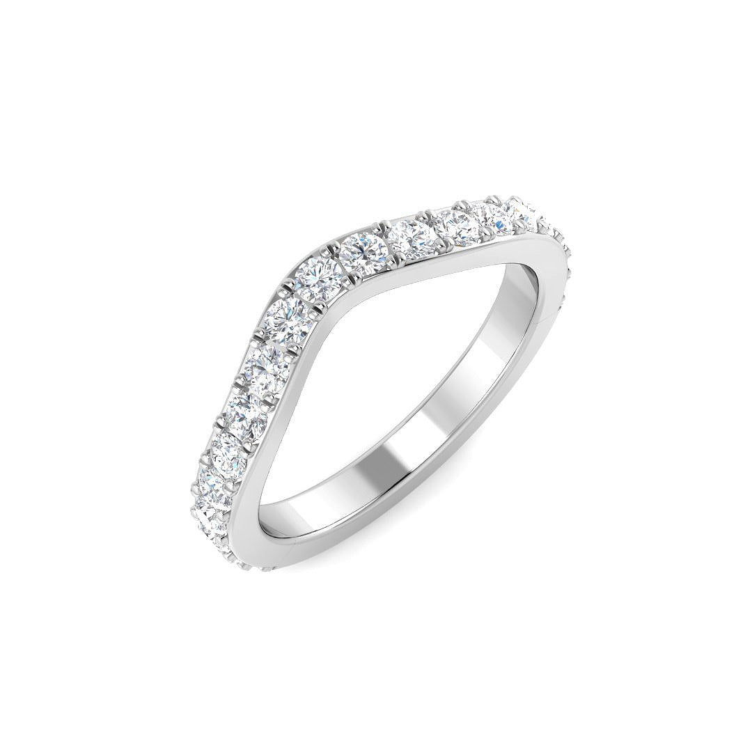 Luxury Diamond Wishbone Ring in 10K/14K gold and platinum with certified lab-grown or natural diamonds