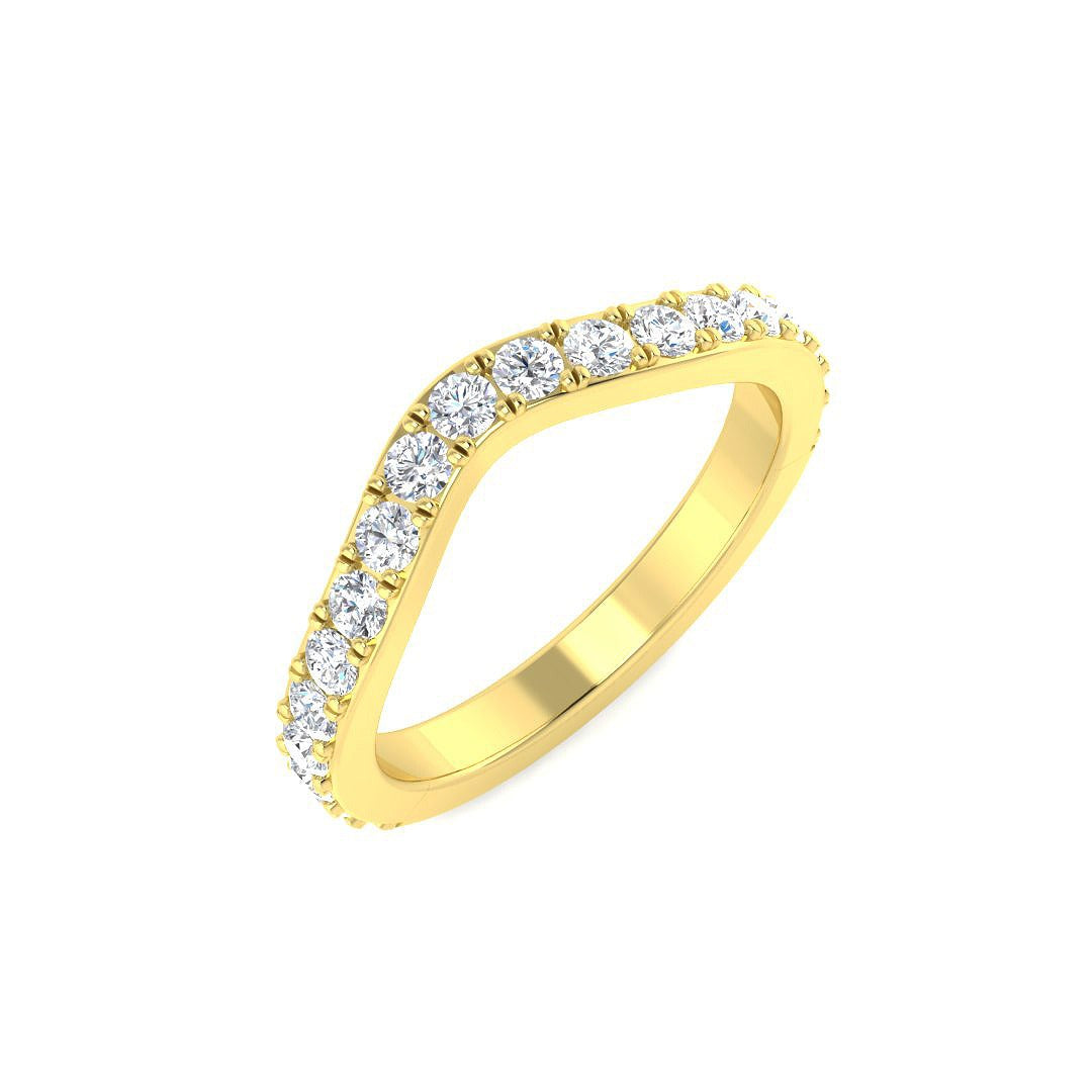 Luxury Diamond Wishbone Ring in 10K/14K gold and platinum with certified lab-grown or natural diamonds