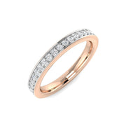 Diamond Half Eternity Ring in 10K/14K gold and platinum with certified lab-grown or natural diamonds
