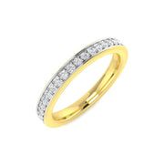 Diamond Half Eternity Ring in 10K/14K gold and platinum with certified lab-grown or natural diamonds