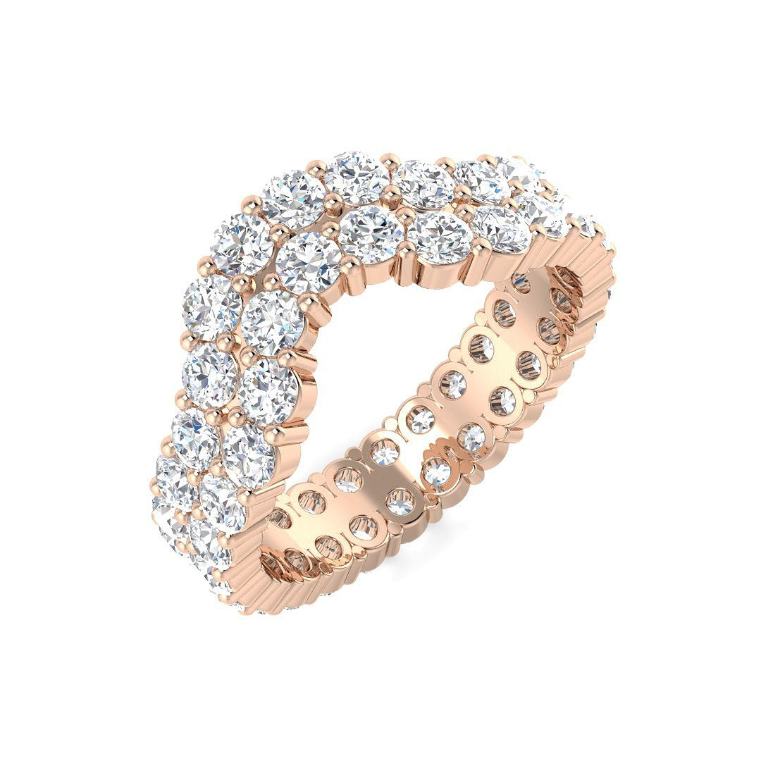 Wishbone Full Eternity Ring in 10K/14K gold and platinum with certified lab-grown or natural diamonds
