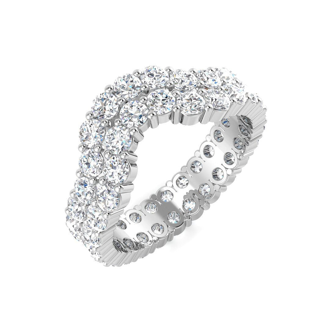 Wishbone Full Eternity Ring in 10K/14K gold and platinum with certified lab-grown or natural diamonds
