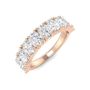 Diamond Half Eternity Ring in 10K/14K gold and platinum with certified lab-grown or natural diamonds