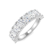 Diamond Half Eternity Ring in 10K/14K gold and platinum with certified lab-grown or natural diamonds