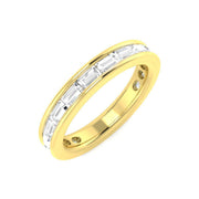 Diamond Half Eternity Ring in 10K/14K gold and platinum with certified lab-grown or natural diamonds