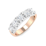 Diamond Kibwessy 5 Stone Ring in 10K/14K gold and platinum with certified lab-grown or natural diamonds