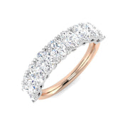 Oval Diamond Half Eternity Ring in 10K/14K gold and platinum with certified lab-grown or natural diamonds