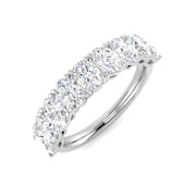 Oval Diamond Half Eternity Ring in 10K/14K gold and platinum with certified lab-grown or natural diamonds