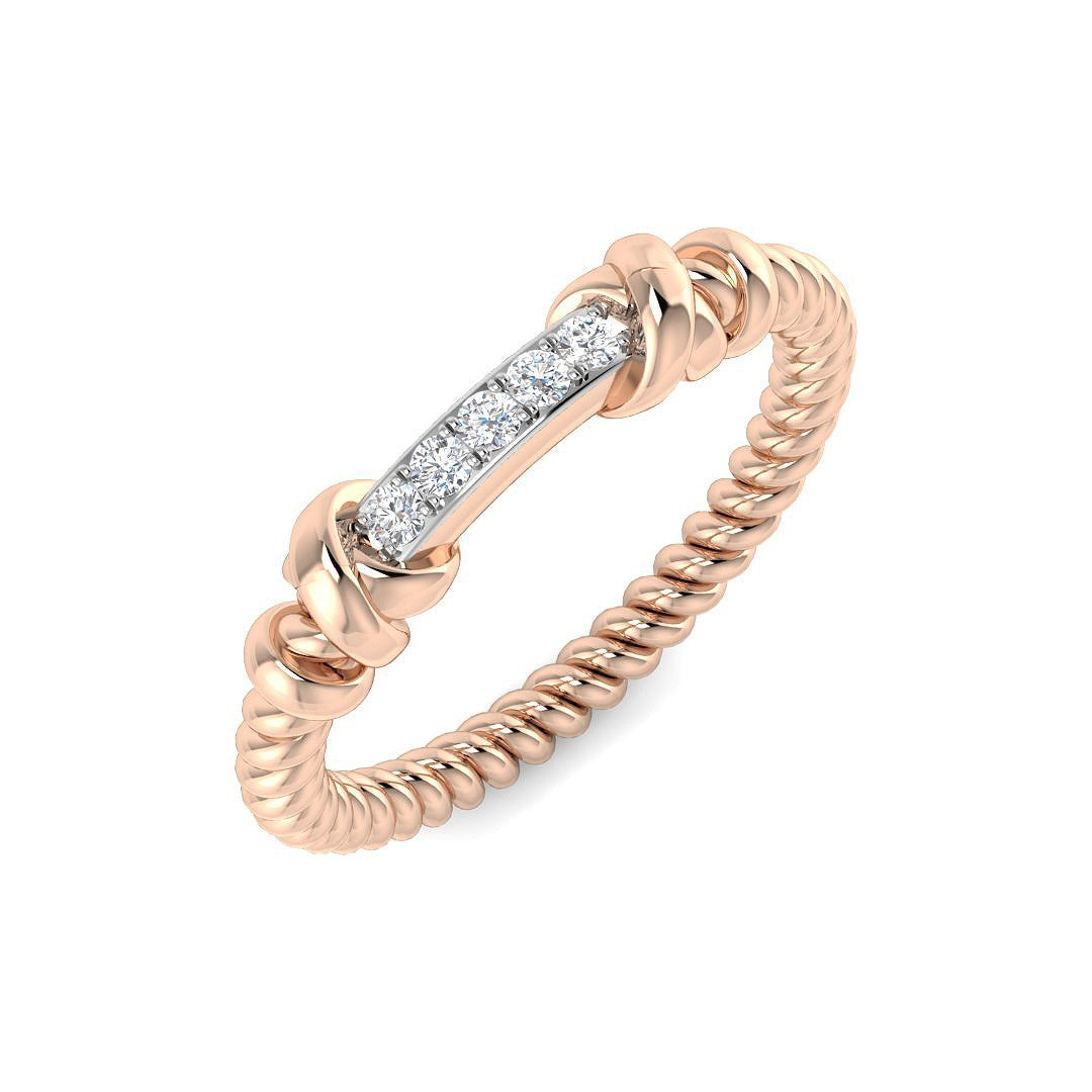 Diamond Totbek Fancy Ring in 10K/14K gold and platinum with certified lab-grown or natural diamonds
