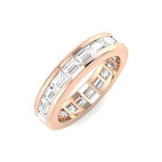 Baguette Diamond Channel Set Full Eternity Ring in 10K/14K gold and platinum with certified lab-grown or natural diamonds