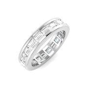 Baguette Diamond Channel Set Full Eternity Ring in 10K/14K gold and platinum with certified lab-grown or natural diamonds
