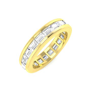Baguette Diamond Channel Set Full Eternity Ring in 10K/14K gold and platinum with certified lab-grown or natural diamonds