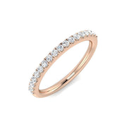 Diamond Half Eternity Ring in 10K/14K gold and platinum with certified lab-grown or natural diamonds