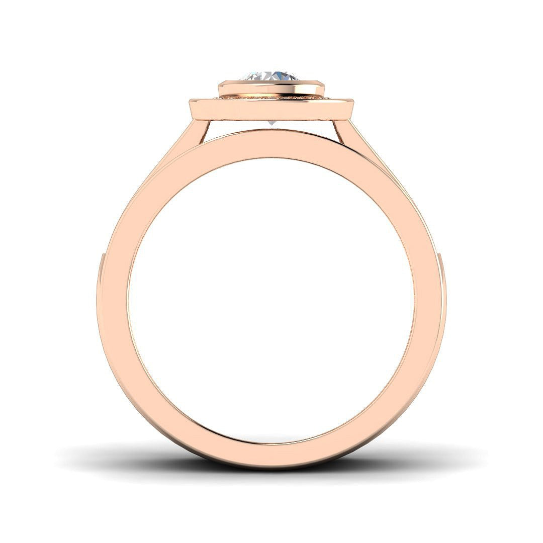 Diamond Whitehass Engagement Ring in 10K/14K gold and platinum with certified lab-grown or natural diamonds