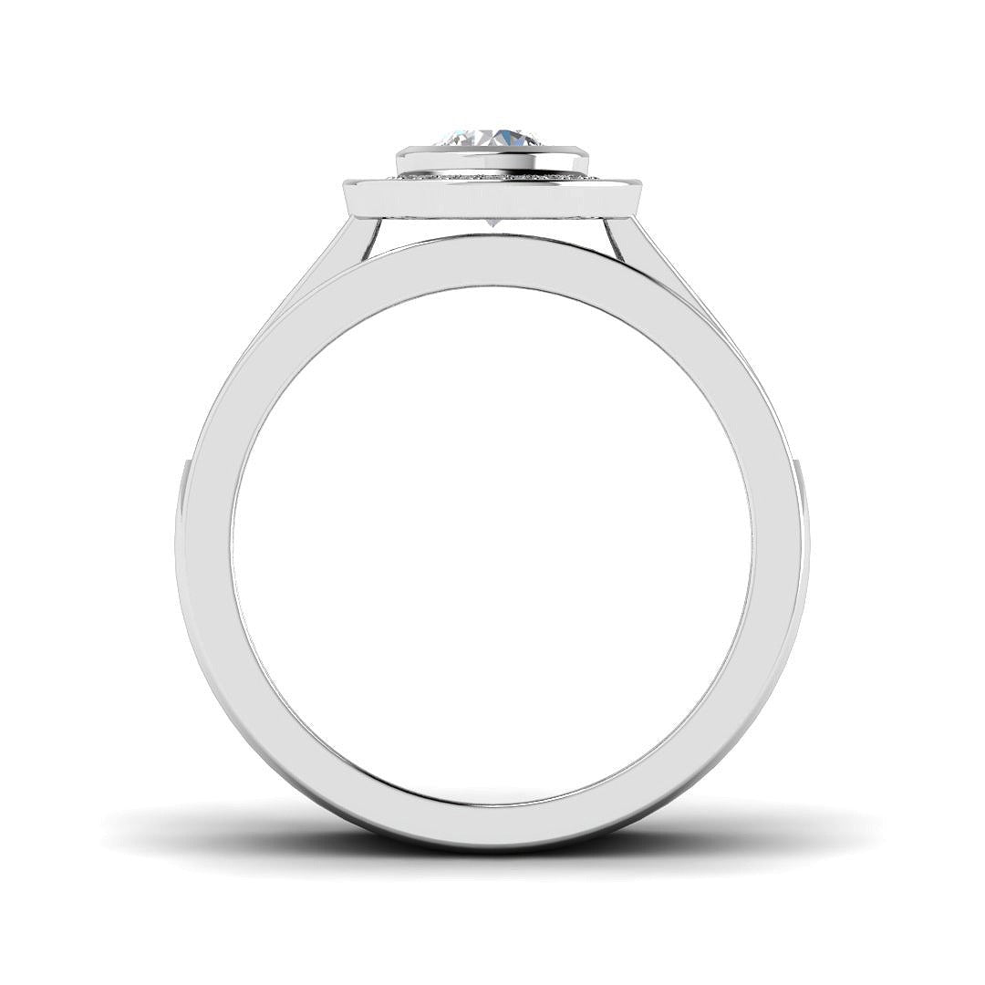 Diamond Whitehass Engagement Ring in 10K/14K gold and platinum with certified lab-grown or natural diamonds